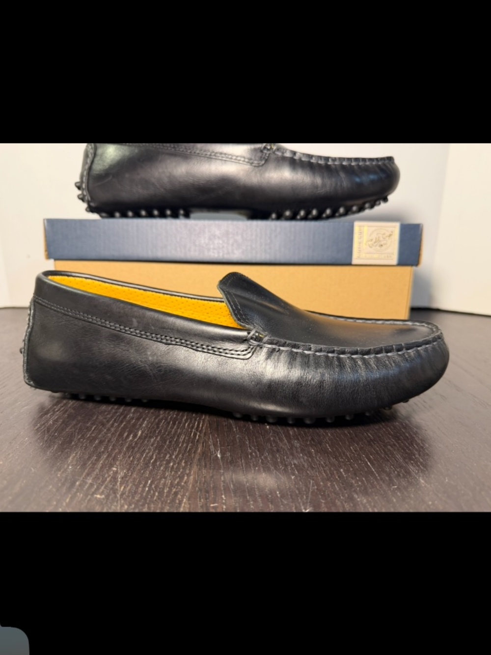 Sperry Gold Cup Meridian Leather Driving Loafers Black Mens 7.5M